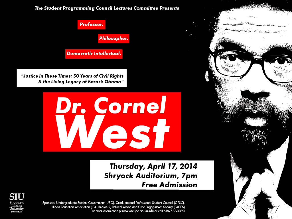 Dr. Cornel West at Shryock Auditorium