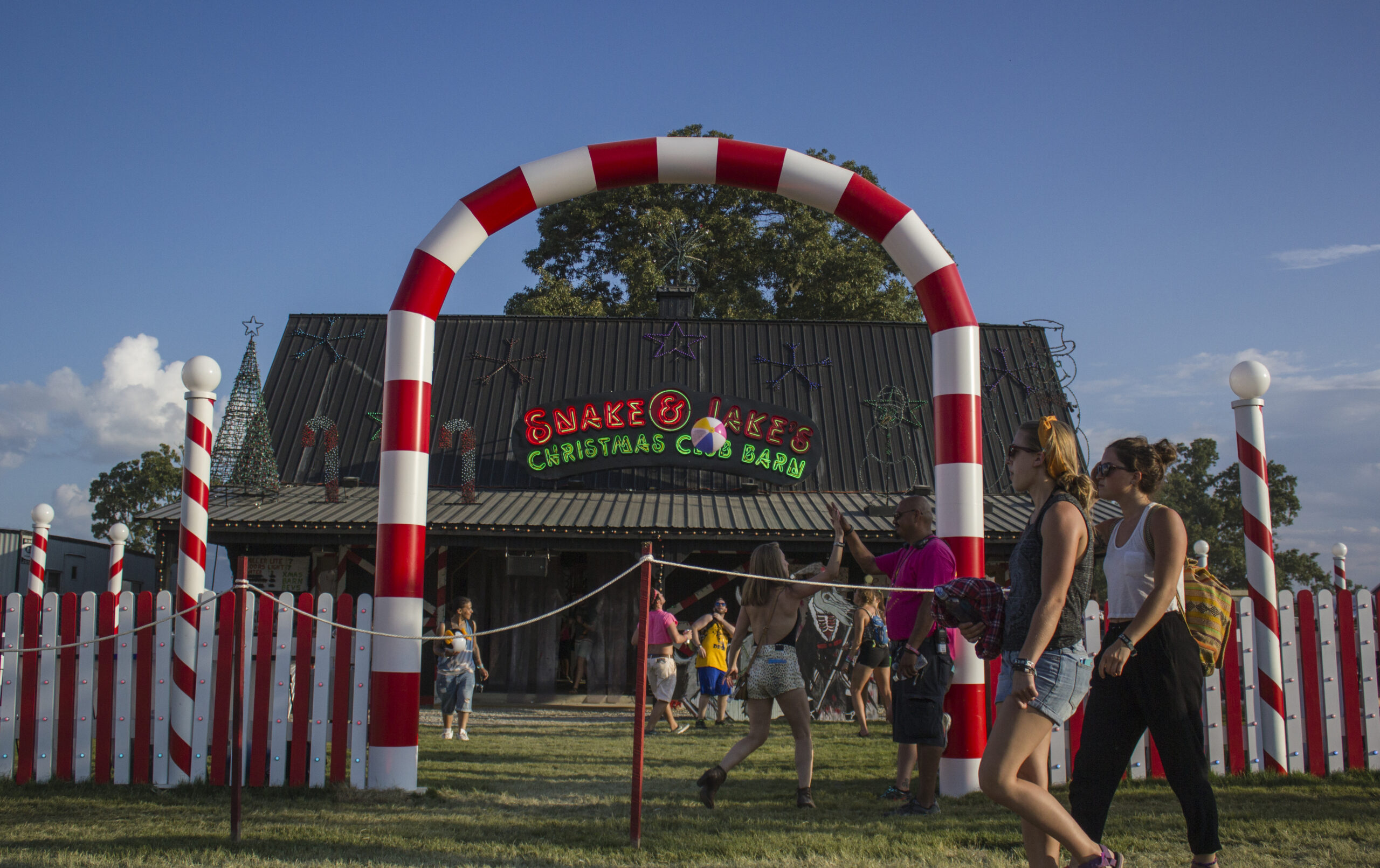 Snake & Jakes Christmas Club Barn at the Bonnaroo Music & Arts Festival in Manchester, Tennessee on 06/12/15. Photo by: Matthew McGuire.