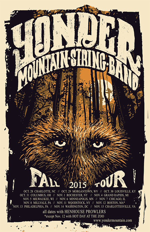 Yonder Mountain String Band fall tour 2015.