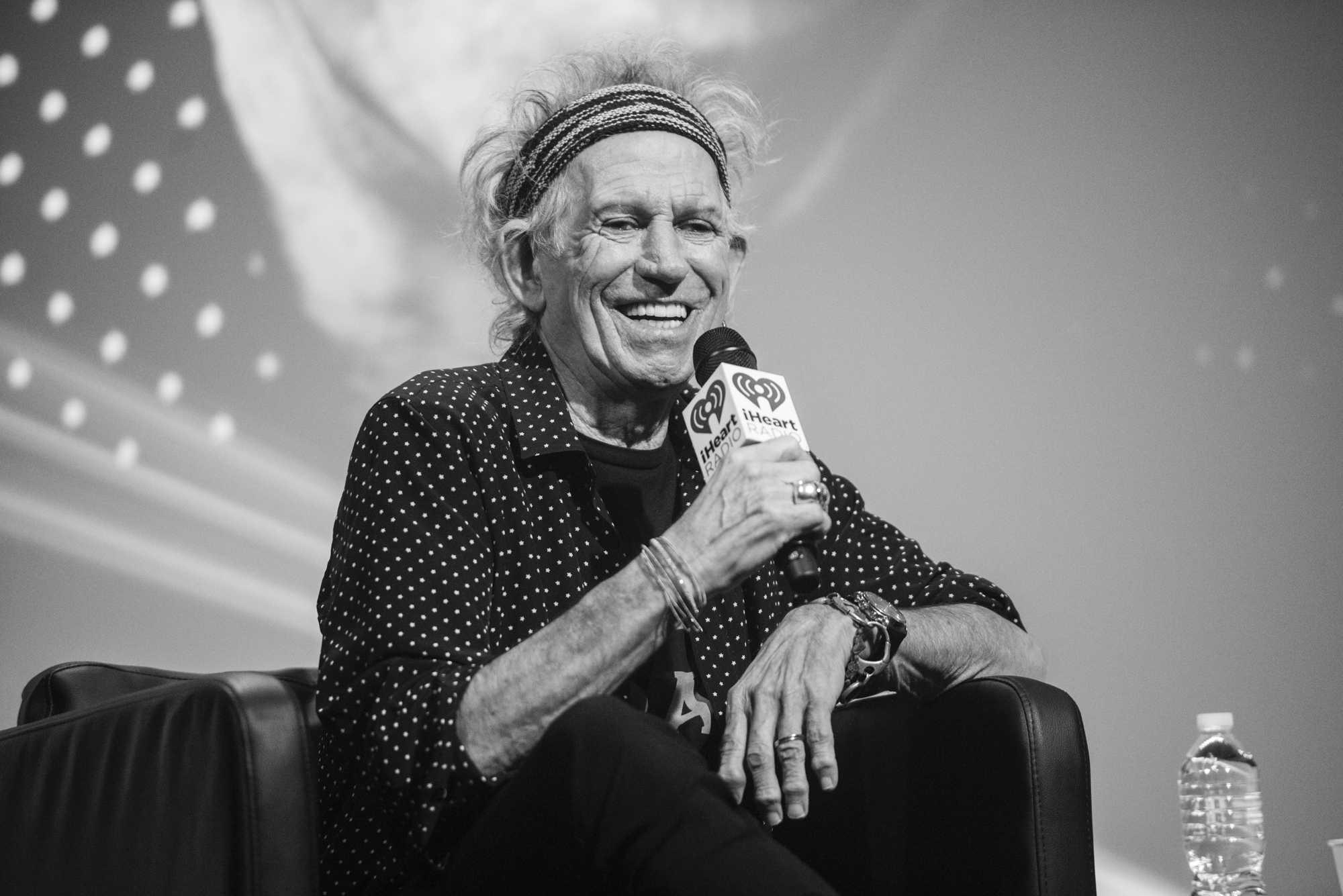 iHeartRadio ICONS with Jim Kerr interviewing Keith Richards. Photo by: XX for iHeartRadio