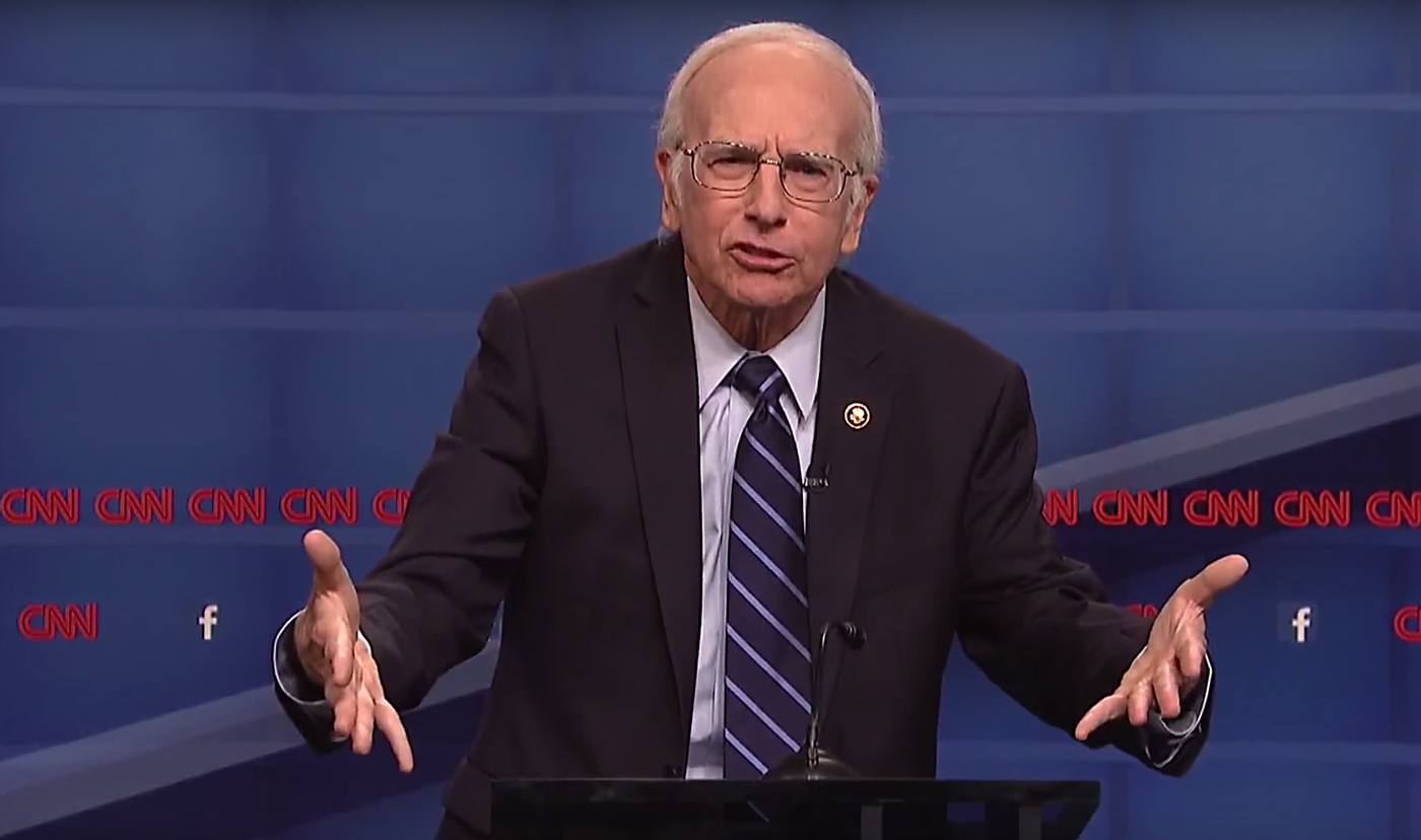 Larry David as Bernie Sanders. Photo by: Saturday Night Live / YouTube