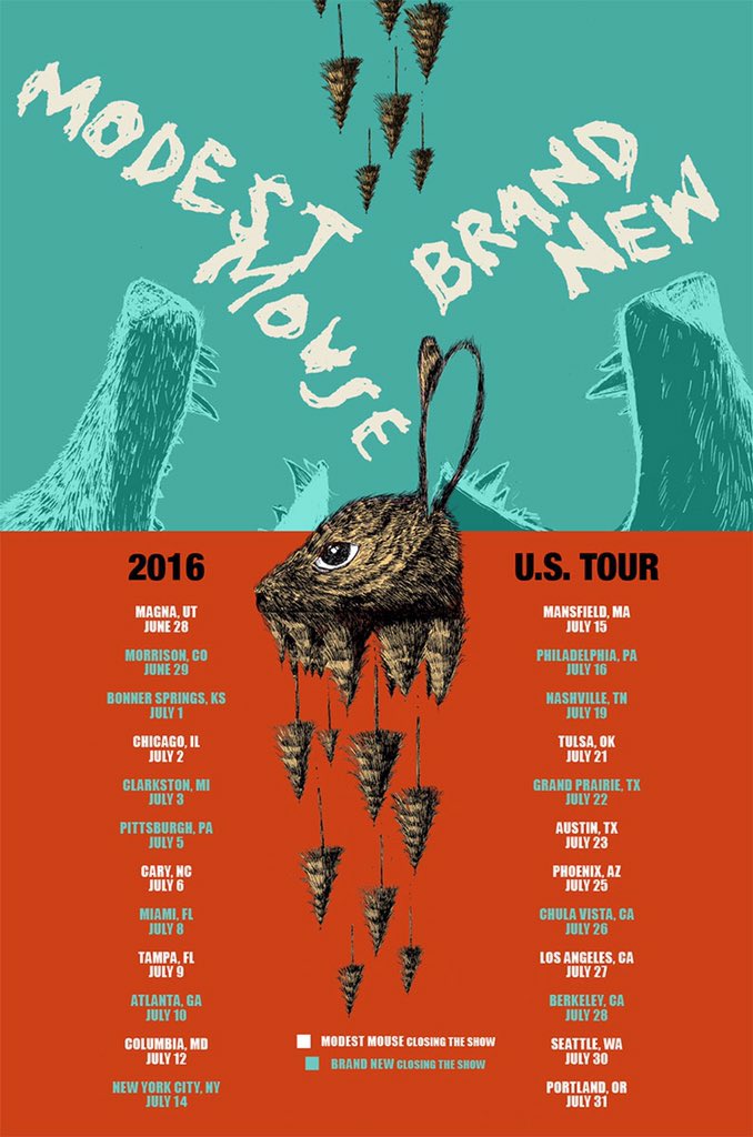 Modest Mouse & Brand New 2016 tour.