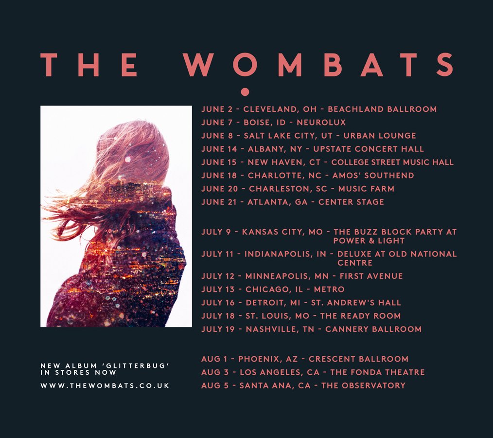 The Wombats 2016 tour. Photo by The Wombats / Twitter