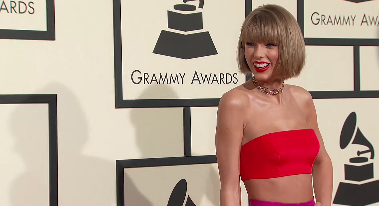 Taylor Swift at the 58th GRAMMY Awards in at the Staples Center in Los Angeles. Photo by: The GRAMMYs / YouTube