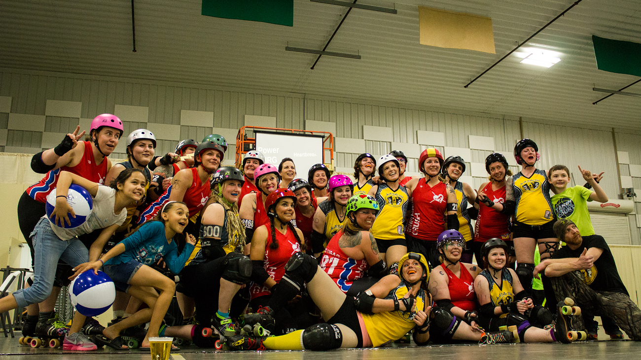 Southern Illinois Roller Girls & Confluence Crush Heartbreakers. Photo by: Matthew McGuire