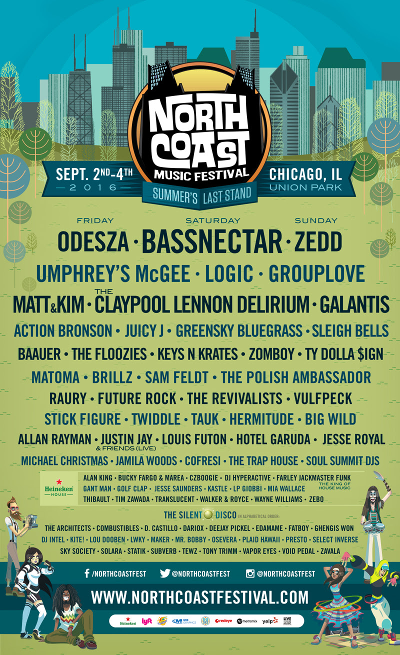 North Coast Music Festival 2016 lineup. Photo by: North Coast Music Festival.