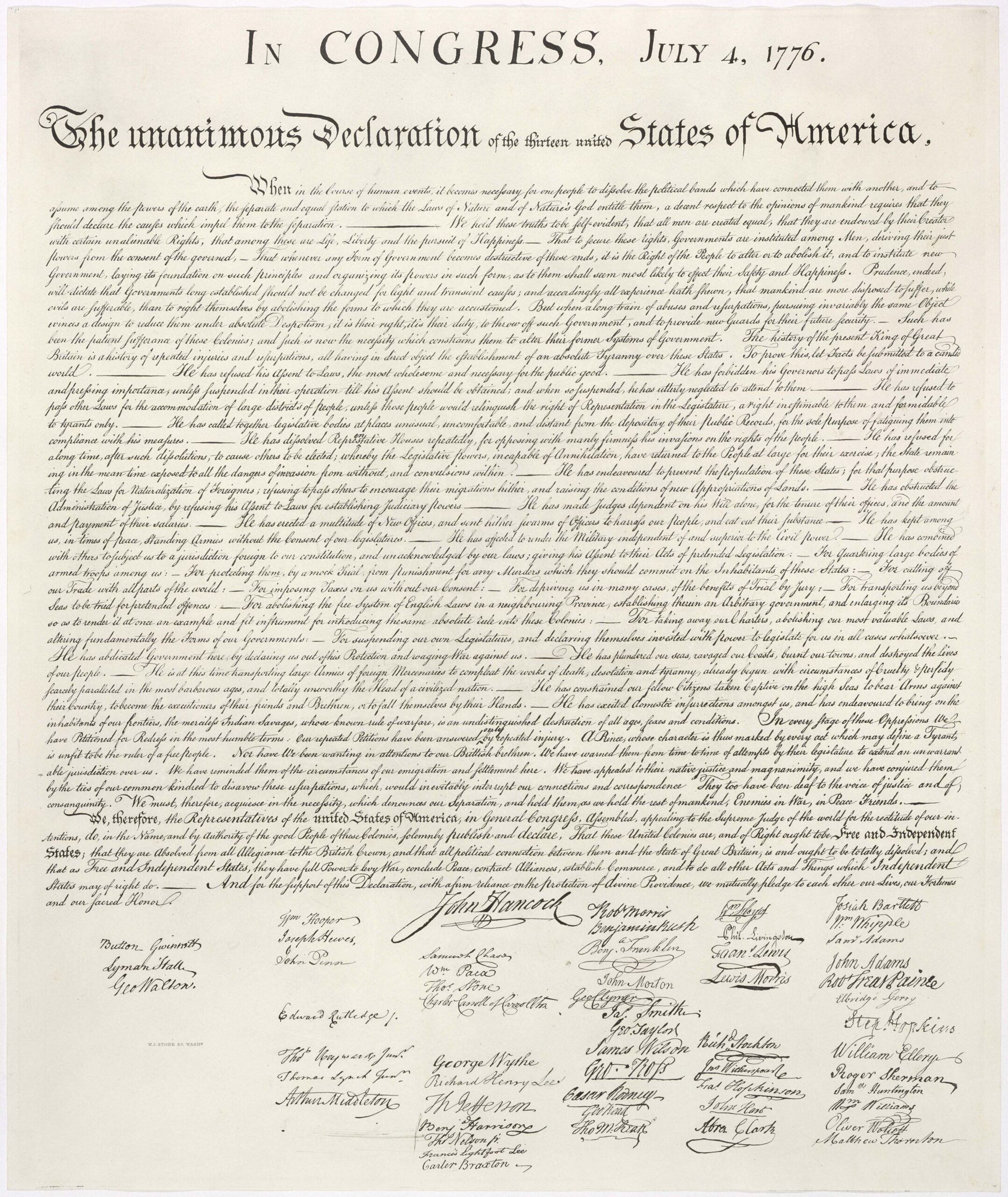 United States Declaration of Independence. Photo by: Wikimedia Commons