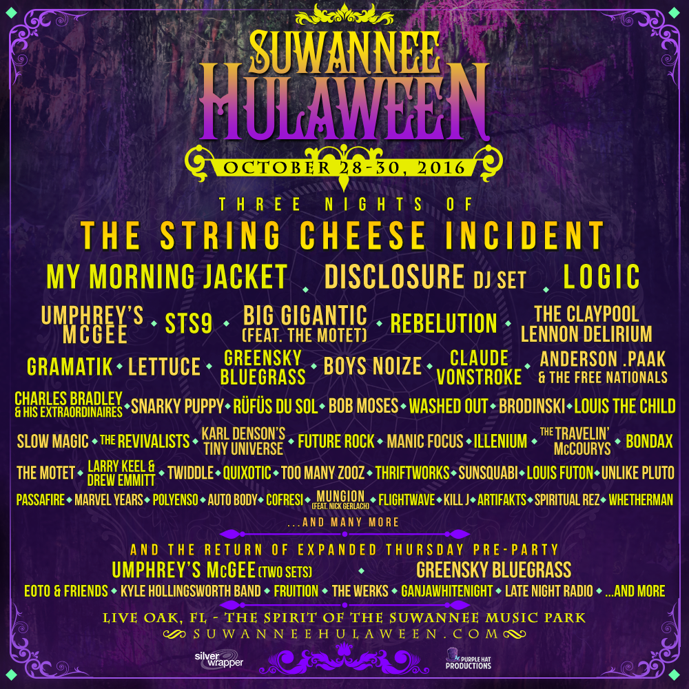 Hulaween 2016 wave two artist addition. Photo by: Suwannee Hulaween