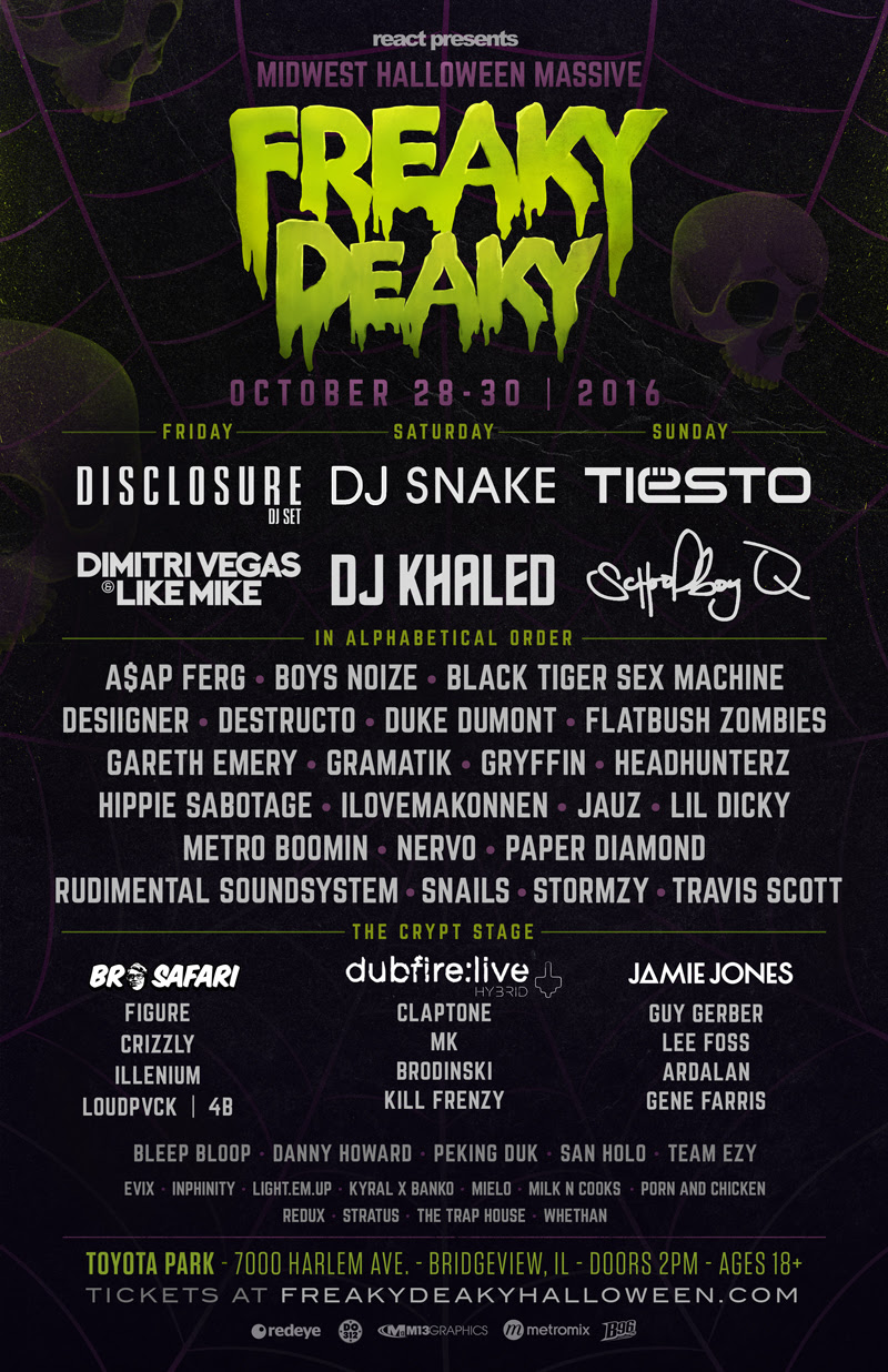 Freaky Deaky 2016 lineup. Photo by: Freaky Deaky