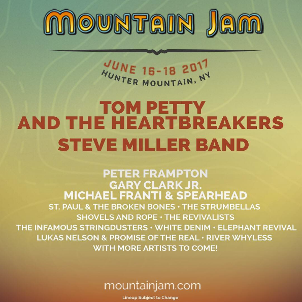 Mountain Jam 2017 lineup. Photo by: The Infamous Stringdusters