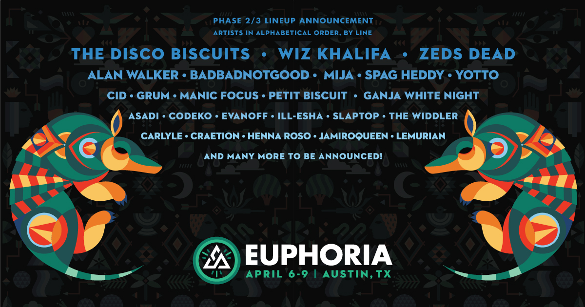 Euphoria Music Festival artist additions. Photo provided.