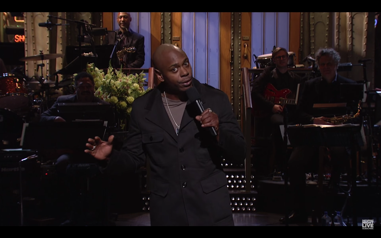 Dave Chappelle Stand-Up Monologue. Photo by: SNL / YouTube