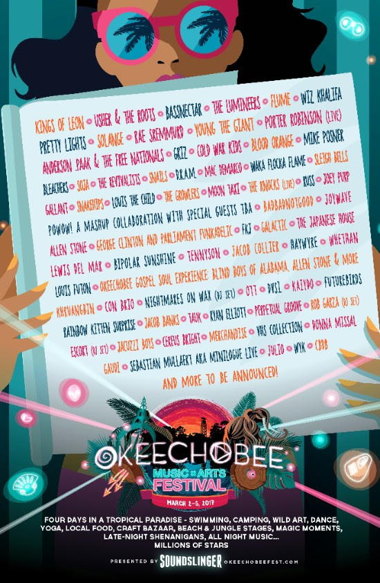 Okeechobee Music and Arts Festival 2017 Lineup. Photo provided.