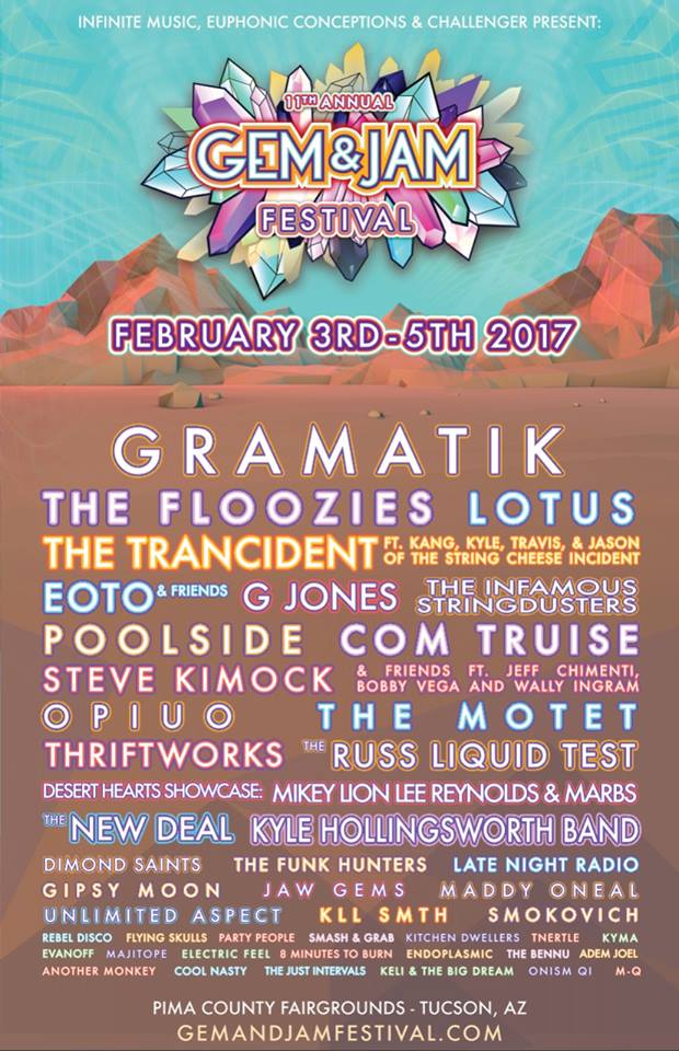 Gem and Jam Festival 2017 lineup. Photo provided.