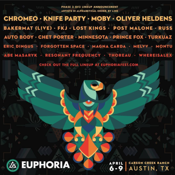 Euphoria Music Festival 2017 lineup. Photo by: Euphoria Music Festival