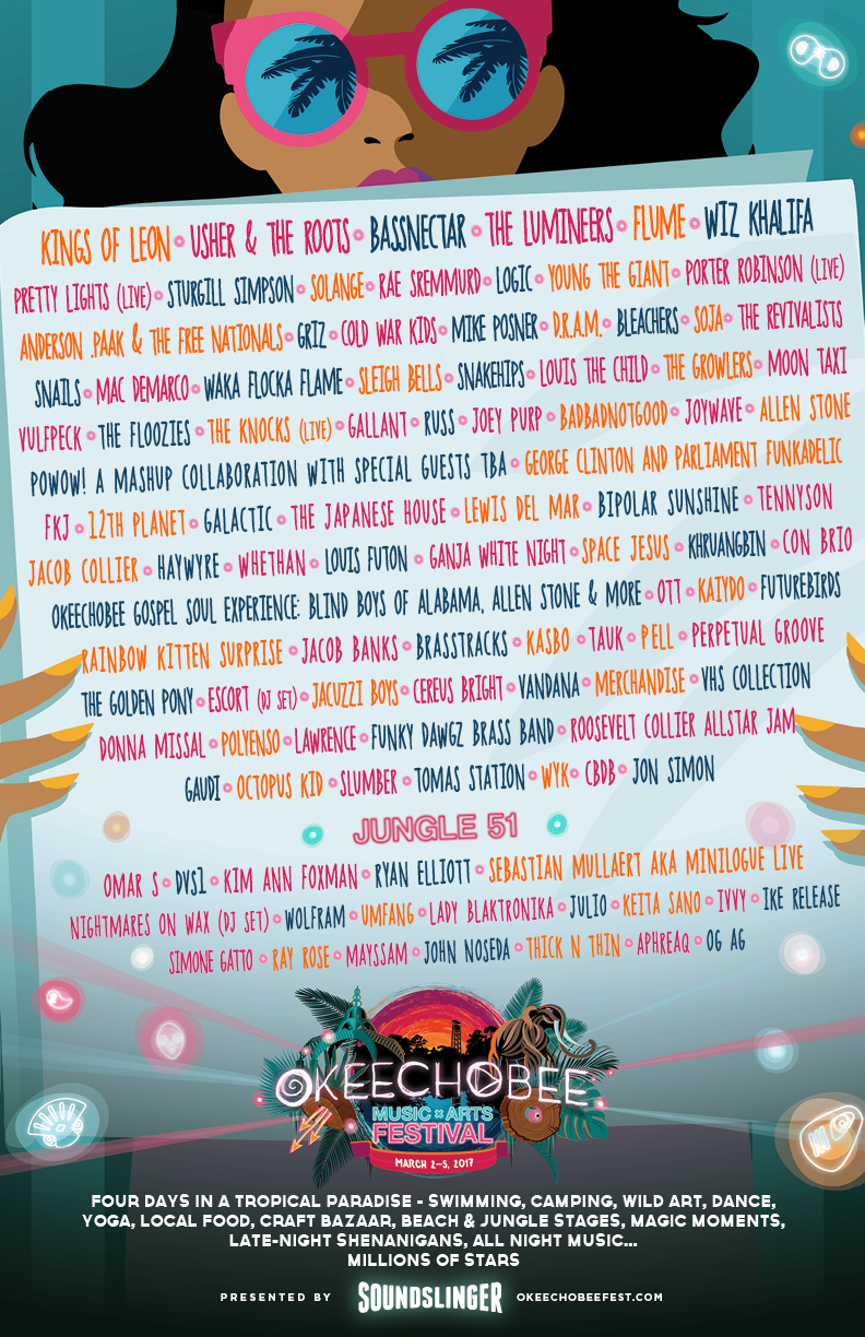 Okeechobee Music and Arts Festival 2017 lineup. Photo provided.