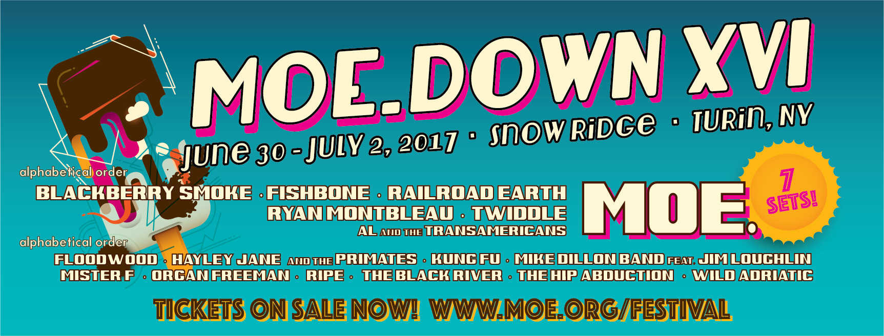 moe.down 2017 lineup featuring Blackberry Smoke, Fishbone, Twiddle and more in Turin, New York. Photo by: moe. / Twitter