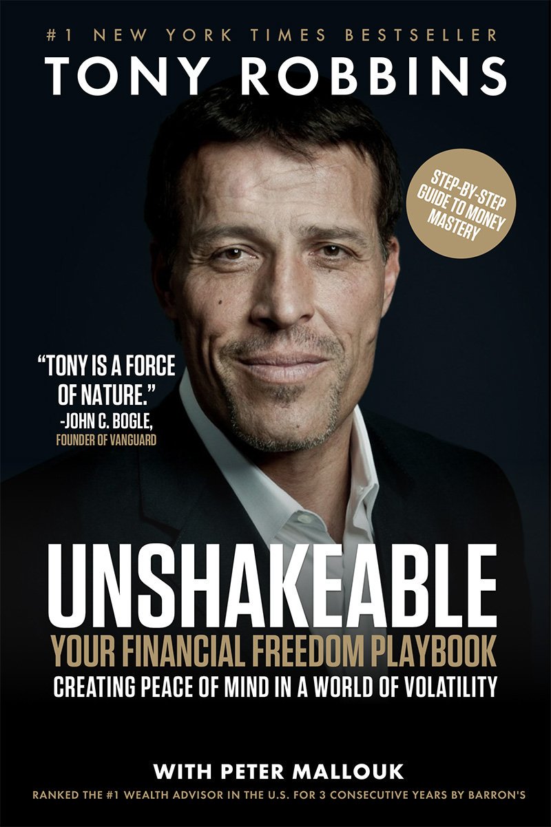 Unshakeable: Your Financial Freedom Playbook book cover. Photo by: Tony Robbins / Twitter