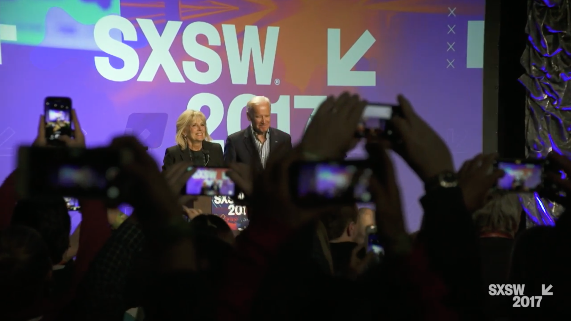 Jill and Joe Biden at SXSW 2017. Photo by: SXSW / YouTube