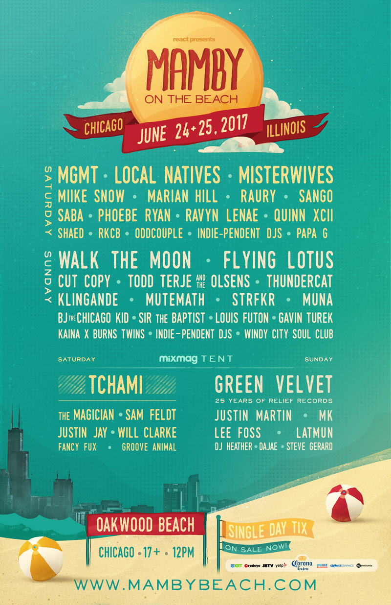 Mamby on the Beach 2017 lineup. Photo provided.