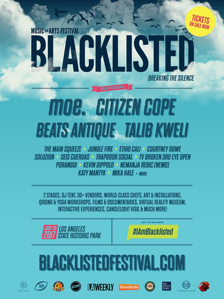Blacklisted Music + Arts Festival 2017 lineup. Photo by: Blacklisted Music + Arts Festival