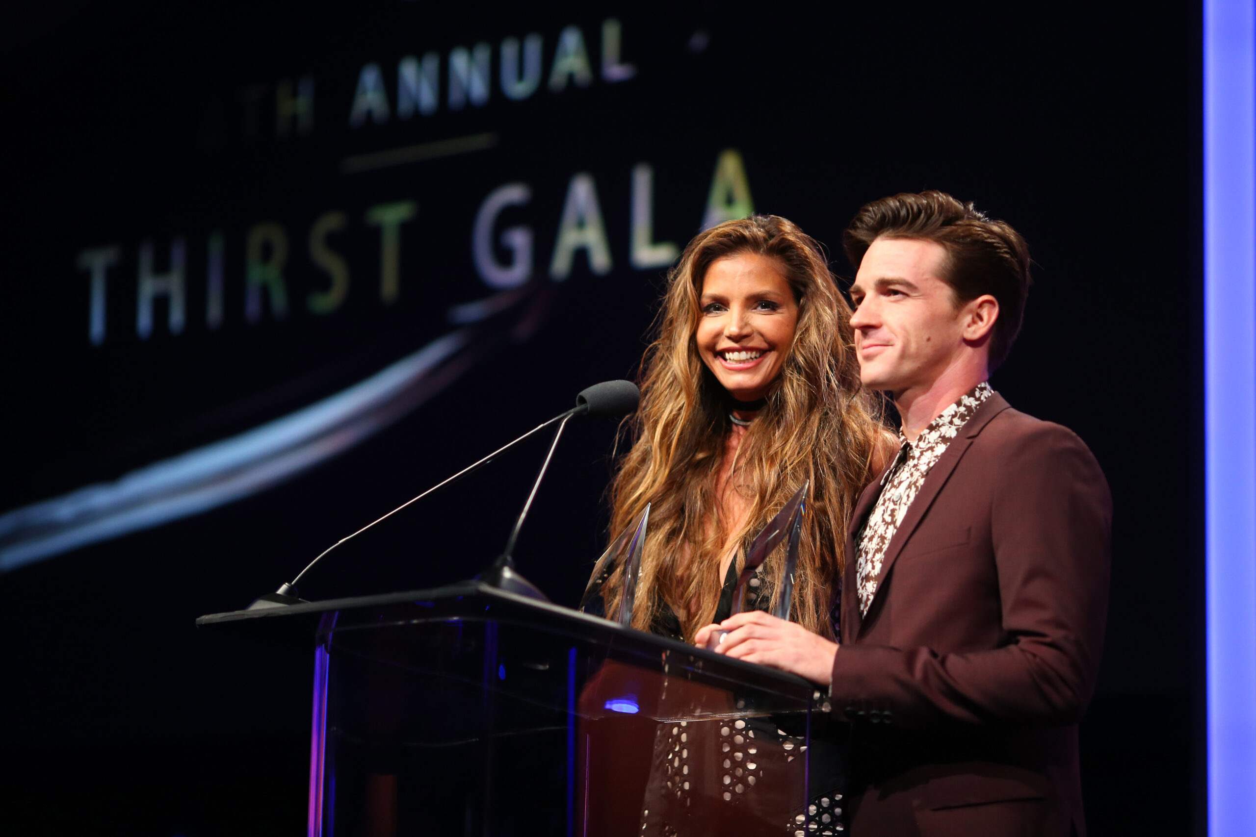 BEVERLY HILLS, CA - APRIL 18: Actors Charisma Carpenter and Drake Bell attend the Thirst Project's 8th Annual thirst Gala at Beverly Hills Hotel on April 18, 2017 in Beverly Hills, California. (Photo by Joe Scarnici/Getty Images for Thirst Project)