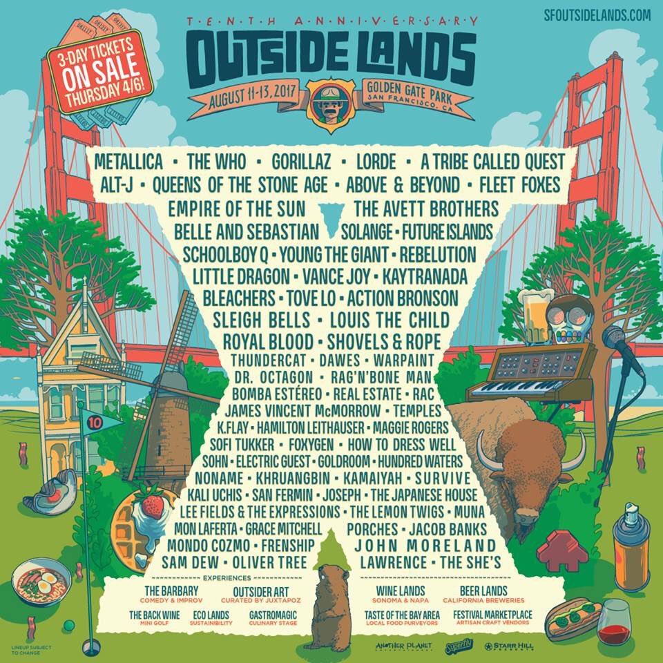 Outside Lands Releases a Stacked Lineup featuring The Gorillaz, A Tribe