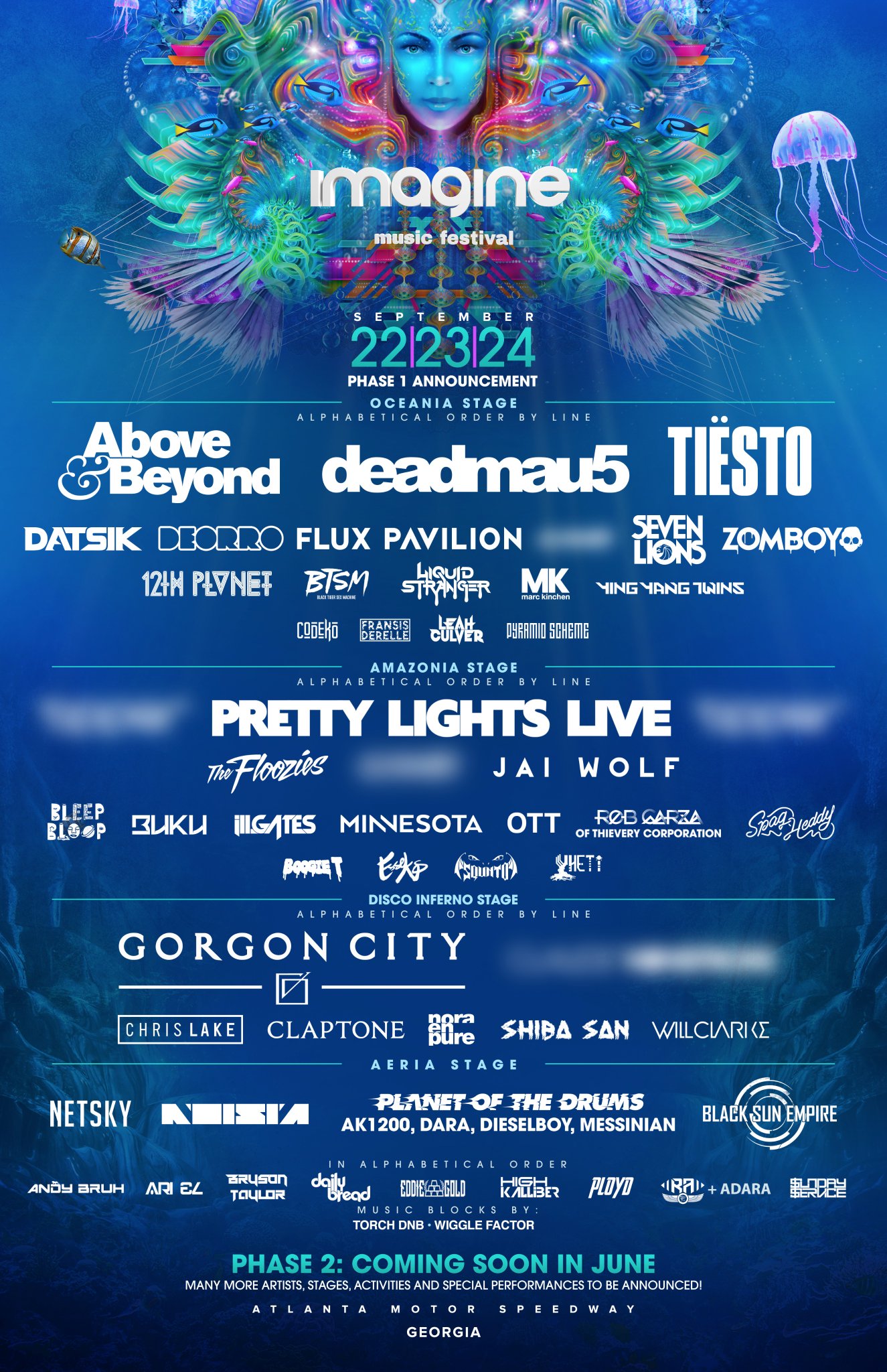 Imagine Music Festival 2017 lineup. Photo by: Imagine Music Festival / Twitter