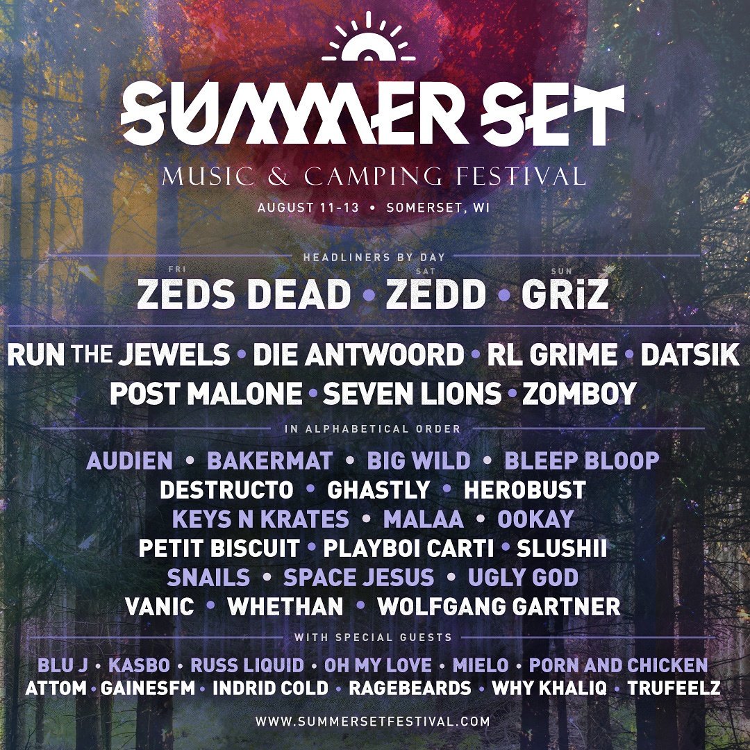 Summer Set Music Festival 2017 lineup. Photo by: Summer Set Music Festival / Twitter