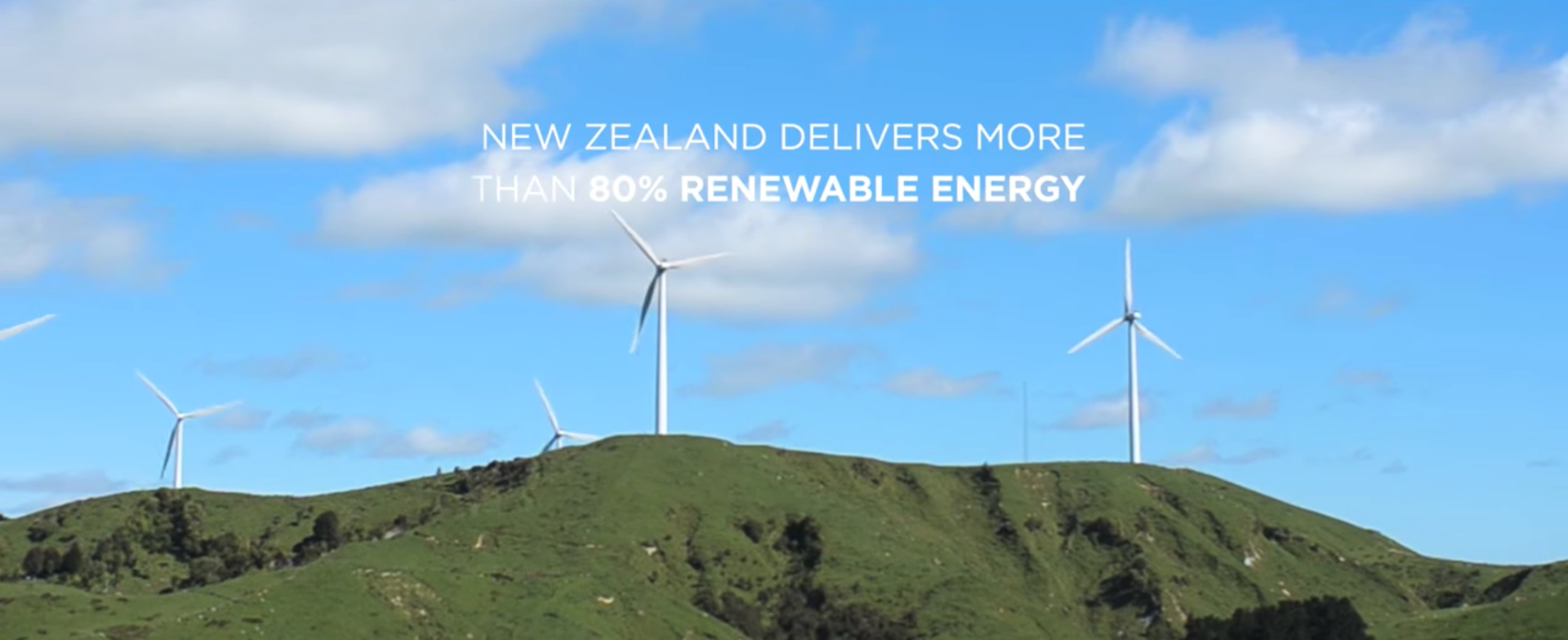 New Zealand delivering 80% renewable energy. Photo by: Tesla Motors / YouTube