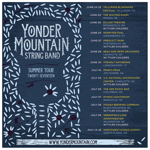 Yonder Mountain String Band 2017 summer dates. Photo by: Yonder Mountain String Band