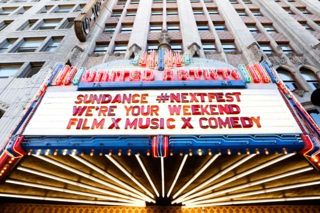 Marquee at the Theatre at the Ace Hotel. © 2016 Sundance Institute. Photo by: Ryan Kobane. Photo provided by: Sundance Institute Marquee at the Theatre at the Ace Hotel. © 2016 Sundance Institute. Photo by: Ryan Kobane. Photo provided by: Sundance Institute