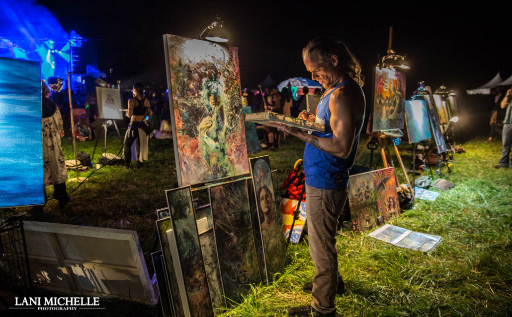 Live painting taking place at ARISE Music Festival. Photo by: Lani Michelle Photography. Photo provided by: ARISE Music Festival