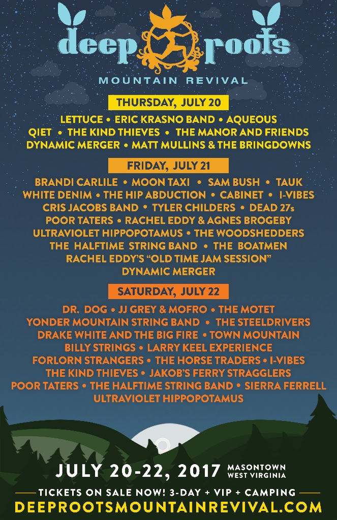 Deep Roots Mountain Revival 2017 daily lineup. Photo provided.