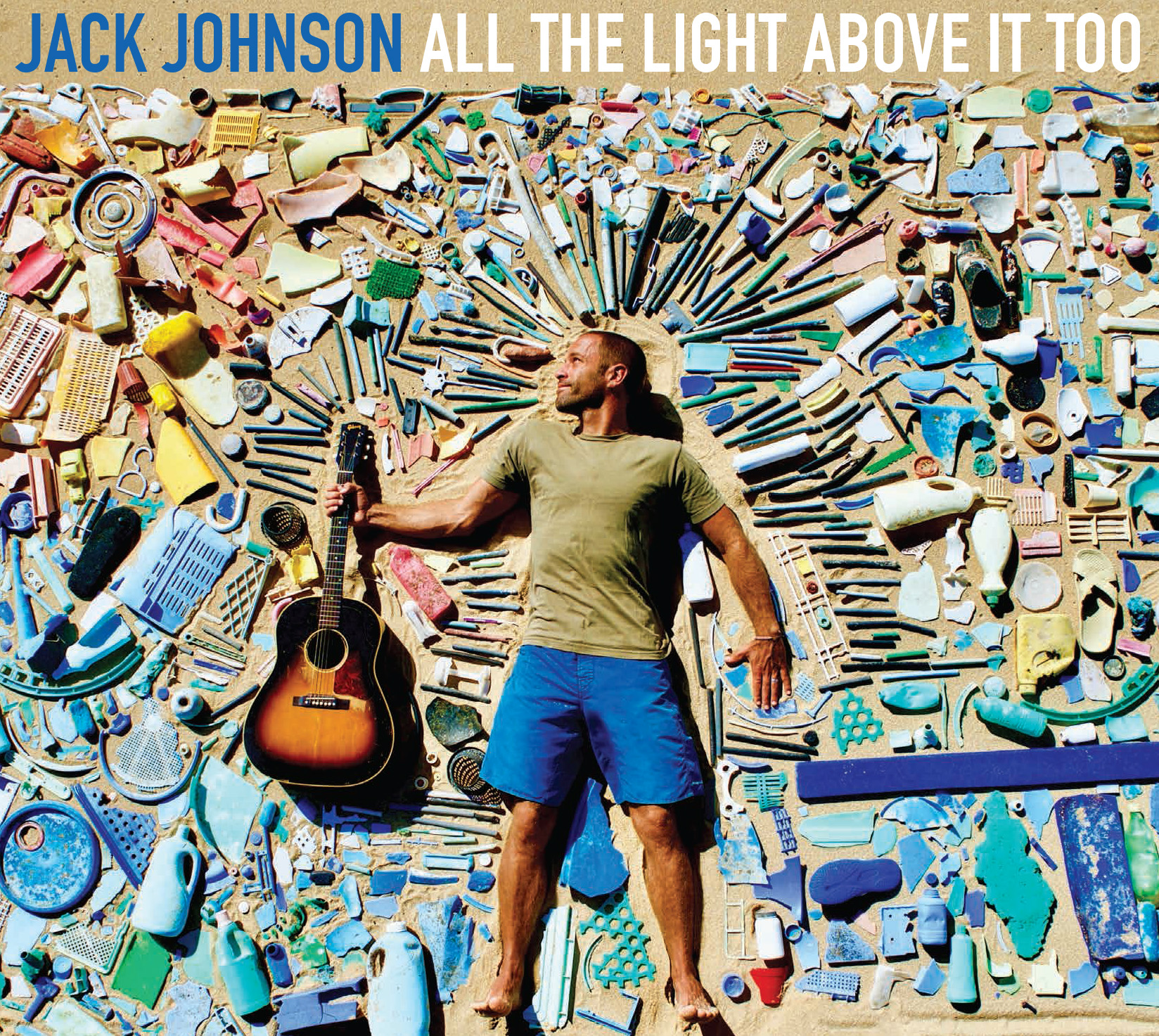 Jack Johnson album artwork for All The Light Above It Too. Photo provided by: Brushfire Records
