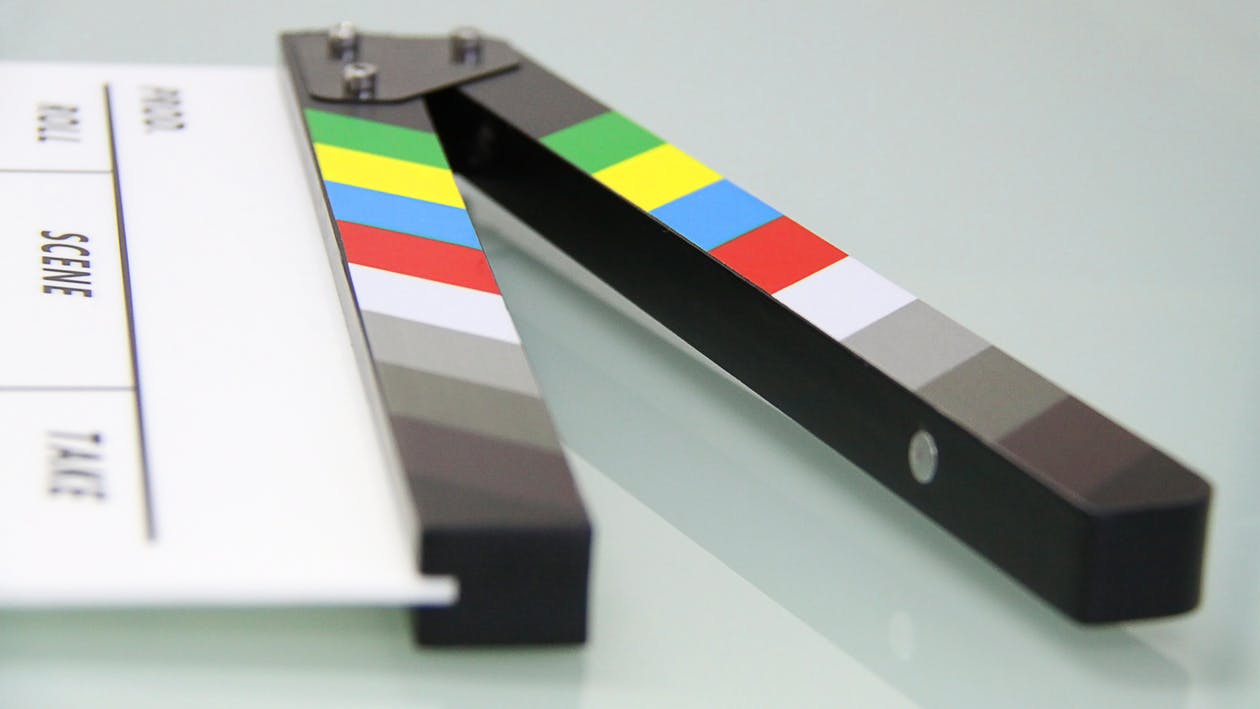 A clapper board for film projects. Photo by: Pexels.com
