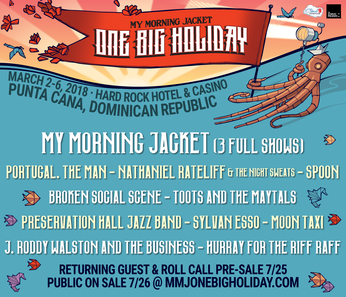 One Big Holiday featuring My Morning Jacket. Photo by: Cloud 9 Adventures