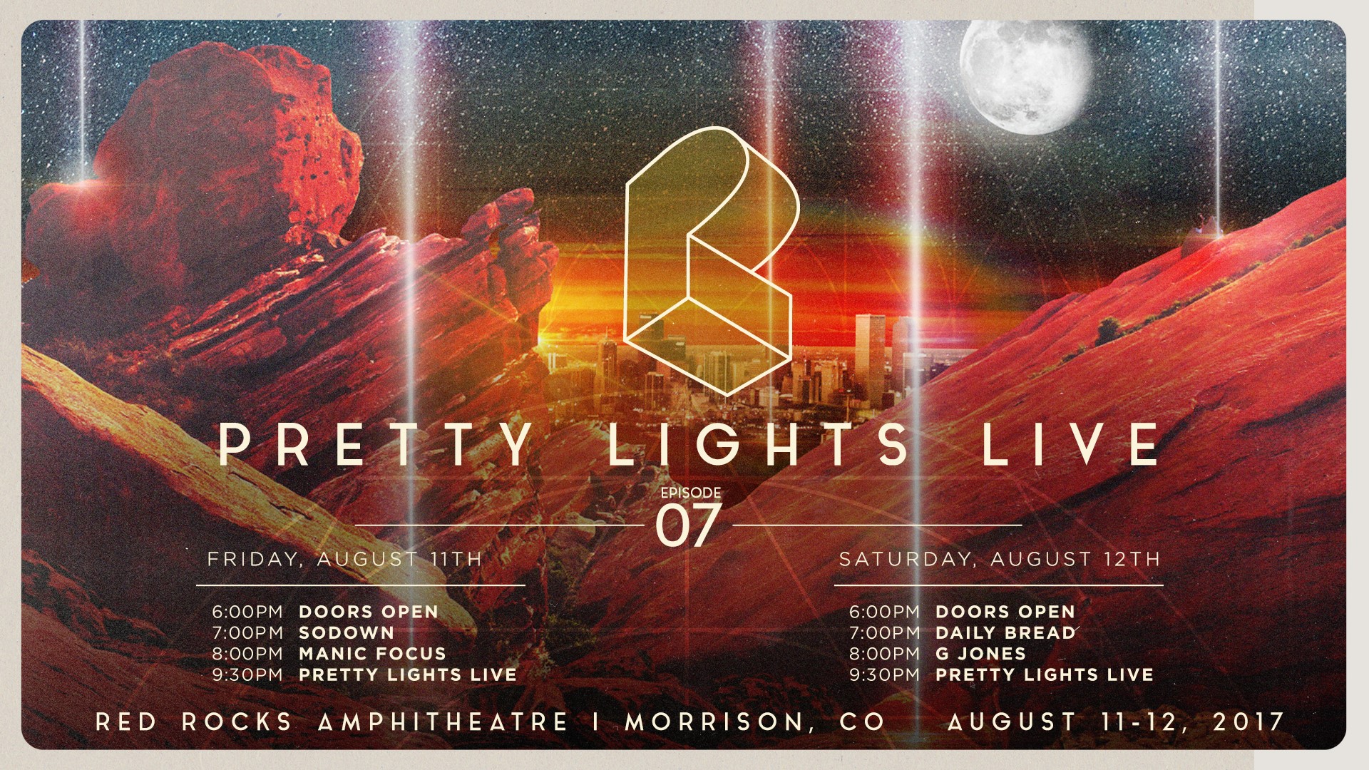 Pretty Lights live stream from Red Rocks Amphitheatre. Photo by: Pretty Lights