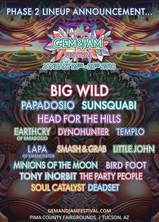 Gem and Jam 2018 artists additions. Photo provided.