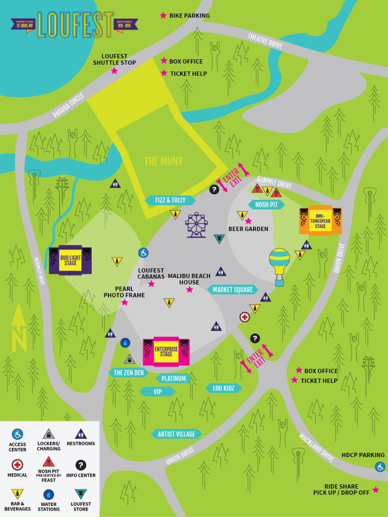 LouFest Music Festival 2017 map. Photo by: LouFest Music Festival