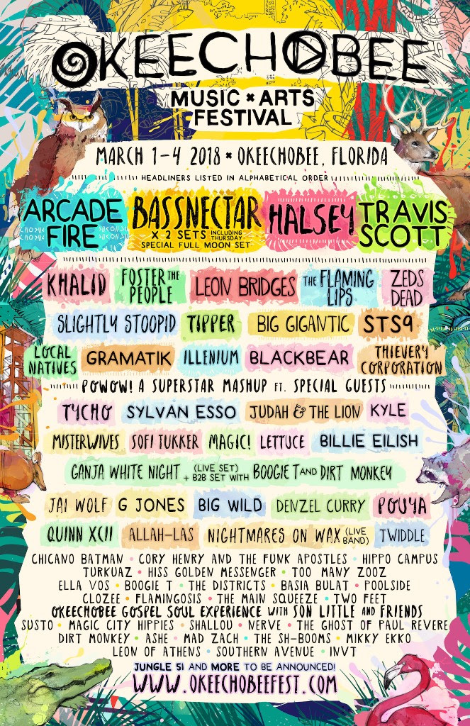 Okeechobee Music Festival 2018 lineup. Photo provided by: Mason Jar Media