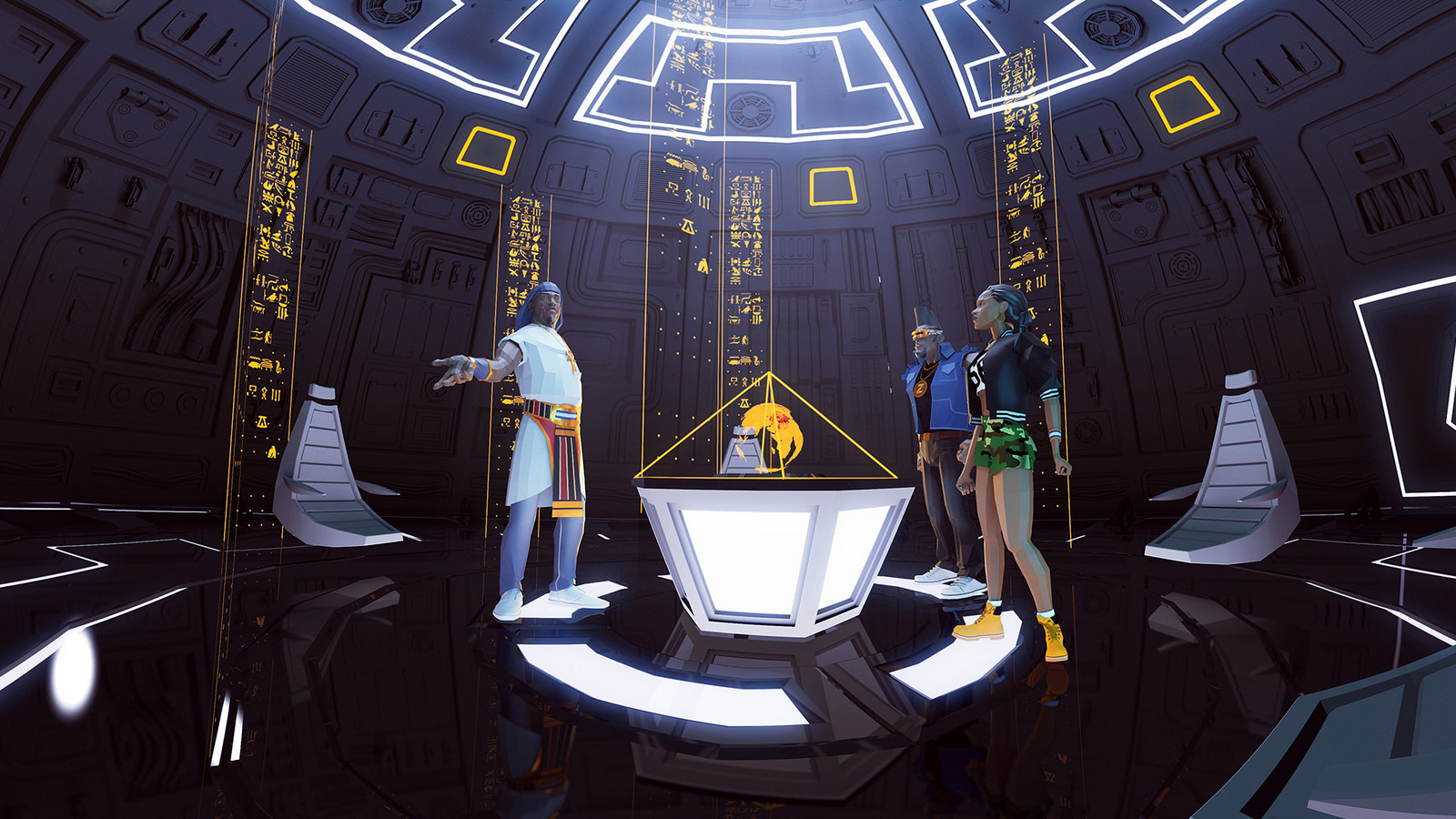 A still image from Masters Of The Sun by will.i.am, apl de ap, and Taboo, an official selection of the New Frontier VR Experiences program at the 2018 Sundance Film Festival. Courtesy of Sundance Institute.