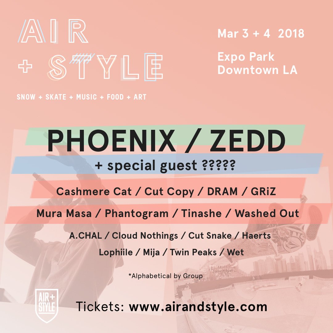 Air + Style 2018 lineup set to take place in downtown Los Angeles. Photo by: Air + Style