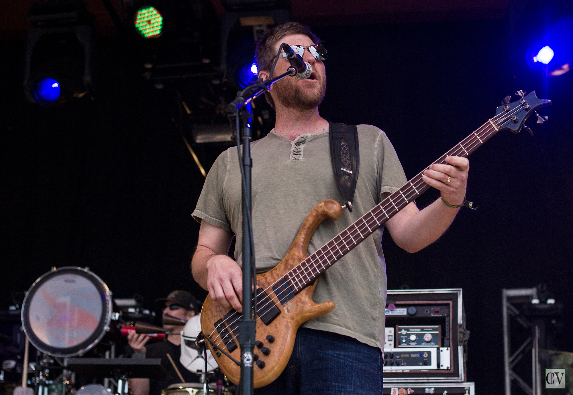Robert Derhak, bassist for Moe. performing at Summer Camp Music Festival. Photo by: Matthew McGuire