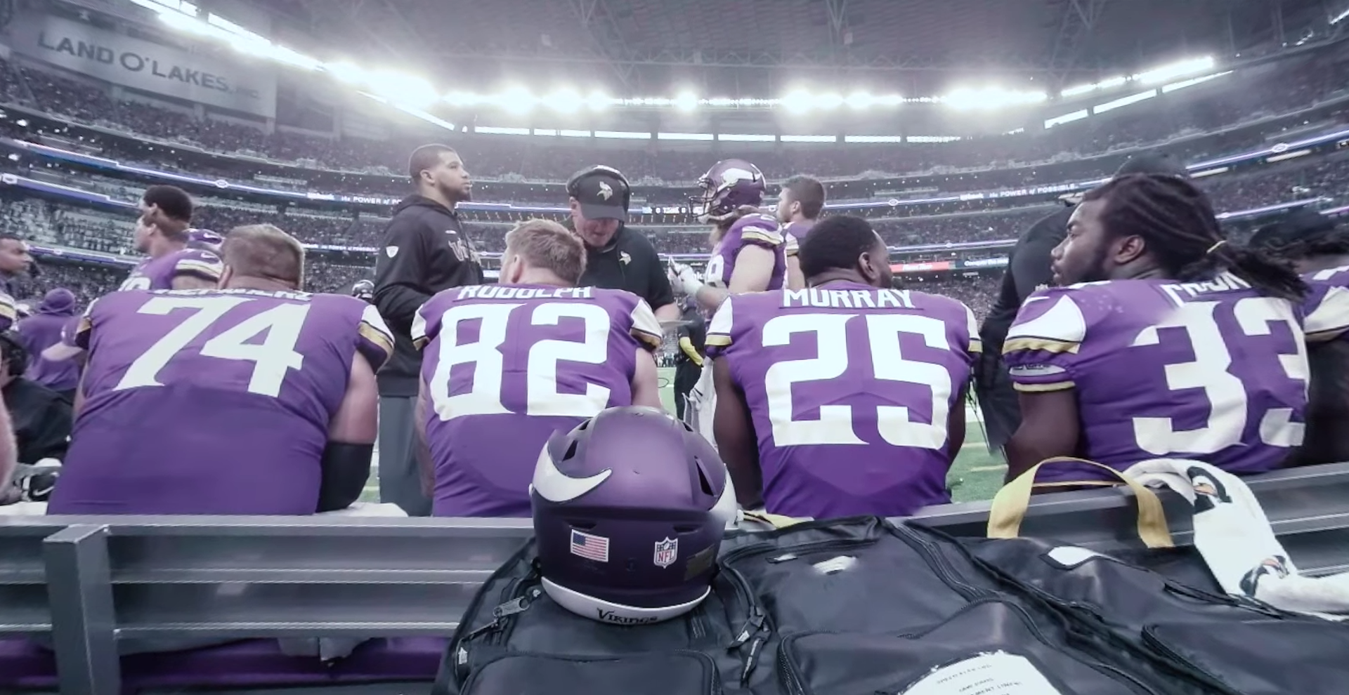 Minnesota Vikings putting together plays during the game. Photo by: Minnesota Vikings