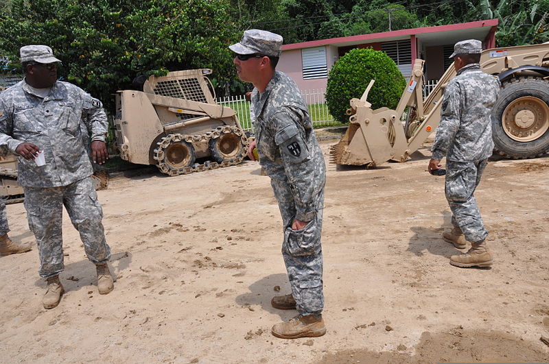 National Guardsmen help with recovery efforts after days of rain caused mudslides. Photo by: Eliezer Melendez / Wikimedia Commons / U.S. military or Department of Defense