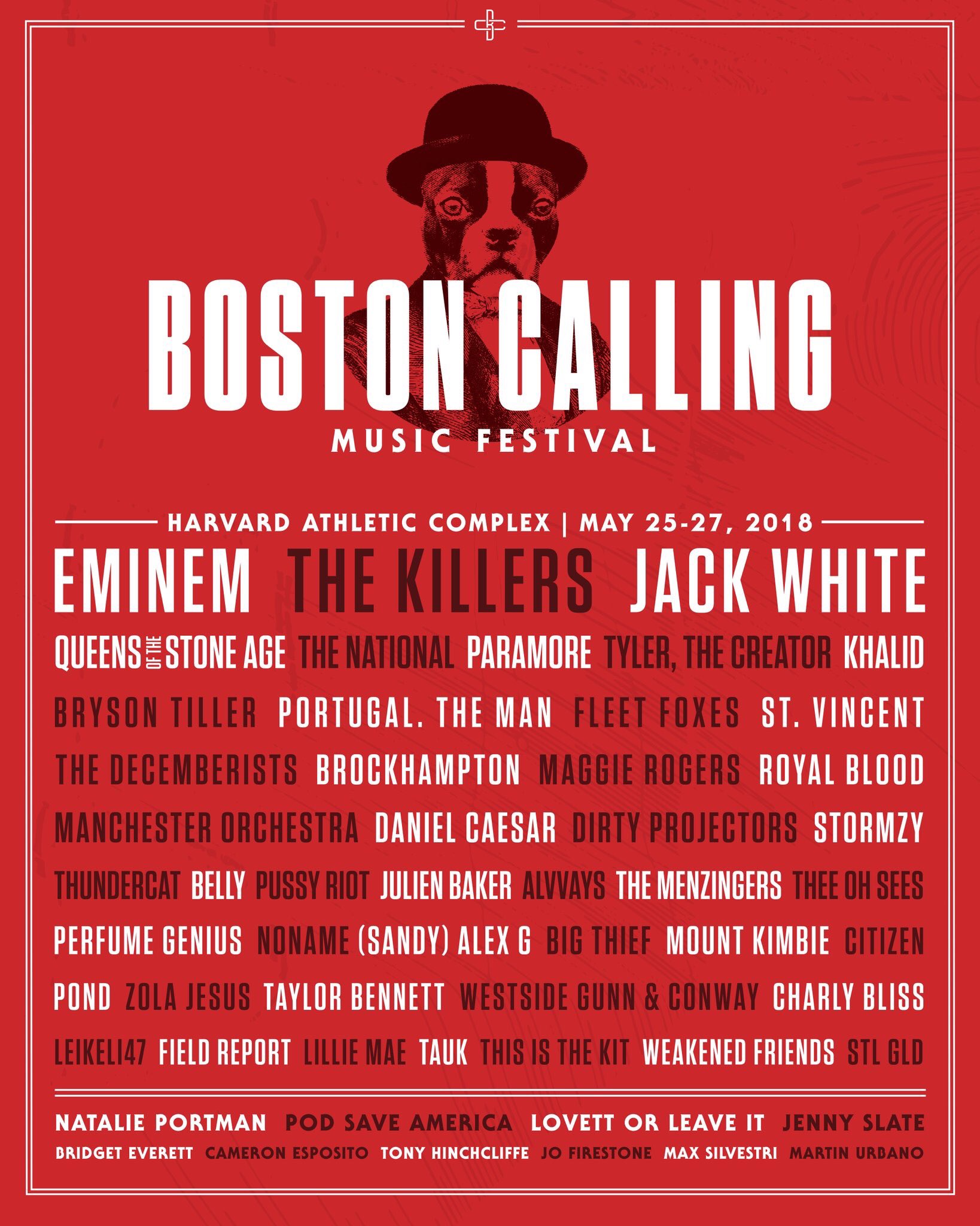 Boston Calling lineup for 2018. Photo by: Boston Calling