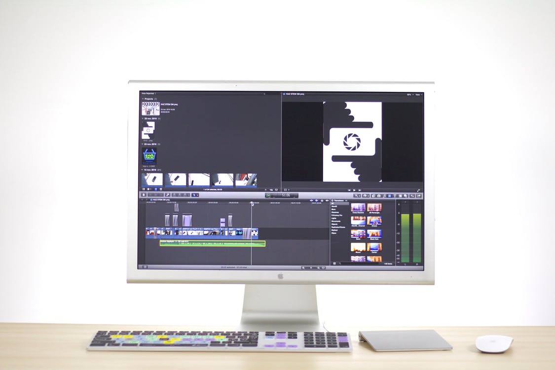Film editing on a desktop computer. Photo by: Tuur Tisseghem / Pexels.com