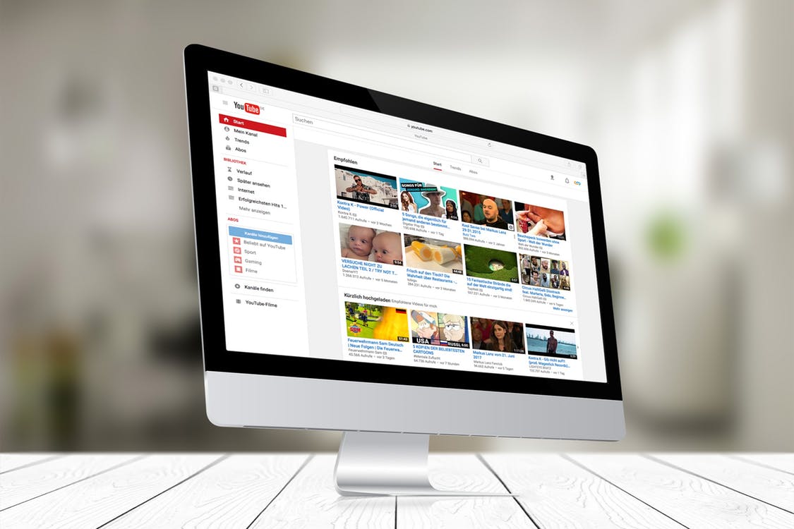 YouTube video layout. Photo by: Pexels.com