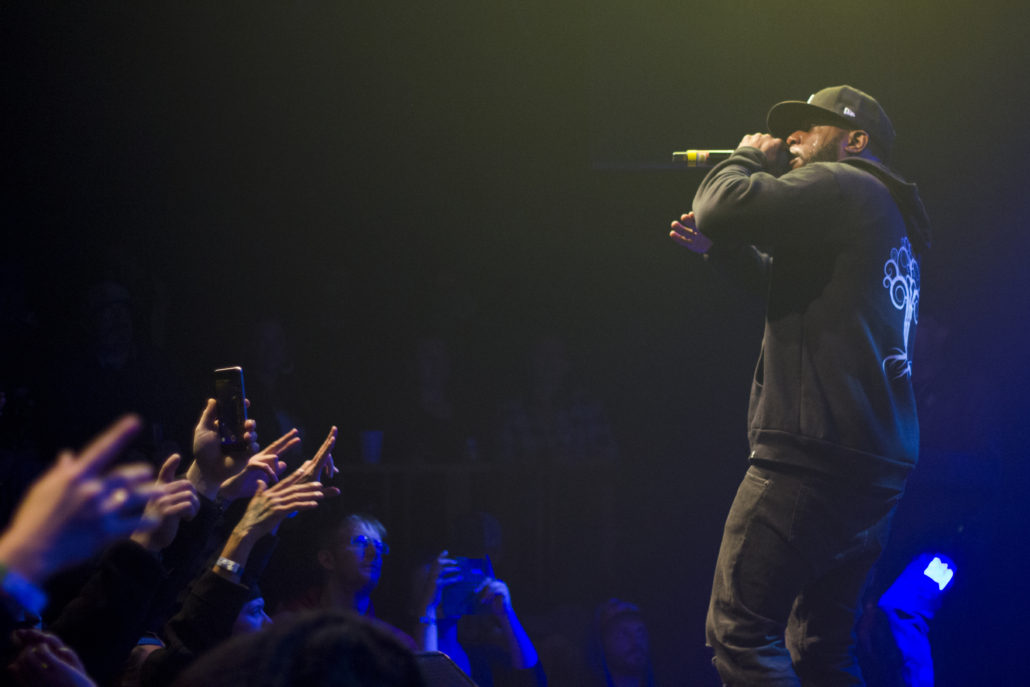 Talib Kweli performing at the Fox Theater in Boulder, Colorado. Photo by: Matthew McGuire